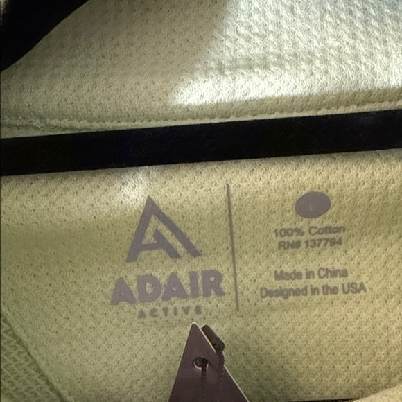 Adair Light Green high  Neck 1/4 zip Sweatshirt - Picture 2 of 6